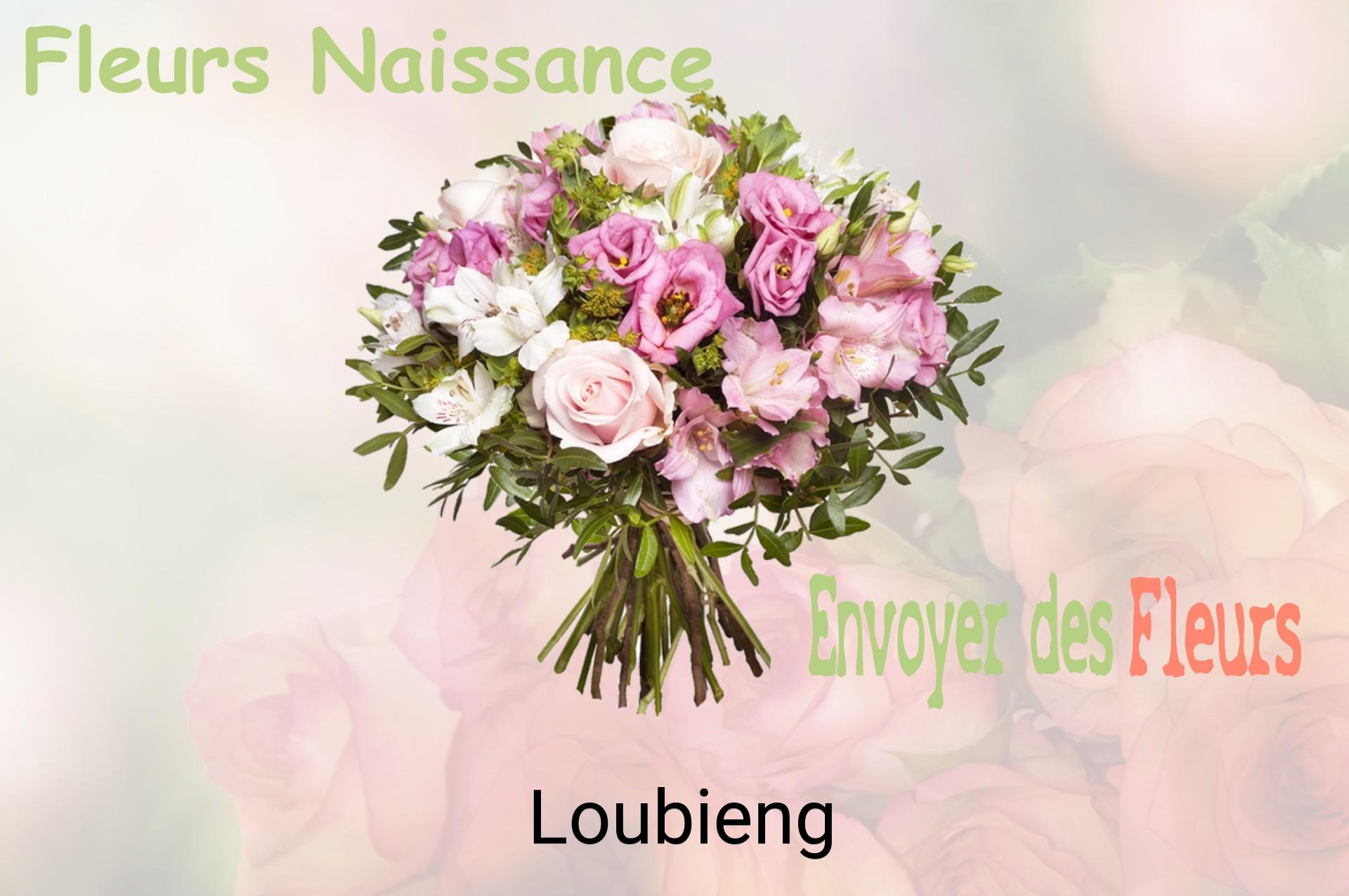 Bouquet de fleurs de naissance livré à Loubieng